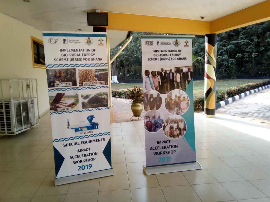 A great day of talks for <a href="/IBRESforGhana/">IBRESforGhana</a> on our project on generating bioenergy from cocoa pod husks, hosted by our partners at KNUST. Thanks to everyone involved and especially Eunice Adjei for organising. @NottinghamGCRF