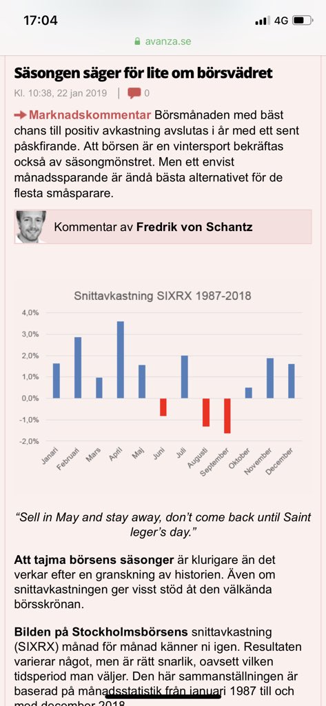 Säsongsmönster säger för lite om börsvädret avanza.se/placera/redakt…