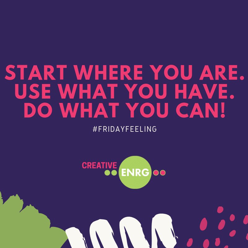 'Start where you are. Use what you have.  Do what you can.' #FridayFeeling 
<a href="/ace_national/">Arts Council England</a> <a href="/ace_thenorth/">Arts Council England, North</a>