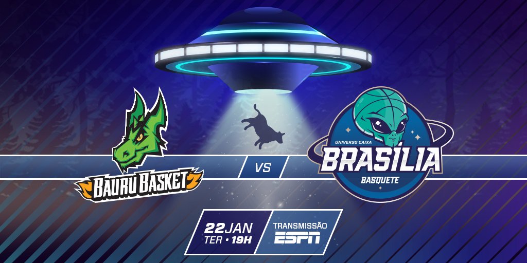 bsbbkt's tweet photo. Hoje a bola sobe para mais uma batalha em Bauru! 🏀

Vamos com tudo em busca da nossa primeira vitória fora de casa, em 2019!
⠀
🗓22Jan
🏀 @baurubasket ❌@BSBBKT
🕗 19h
📺ESPN @ESPNagora
⠀
#BSBBKT #BrasíliaBasquete #CaixaEsportes #CaixaEsportesBSB #UniversoCaixa https://t.co/oll6dOeTGt