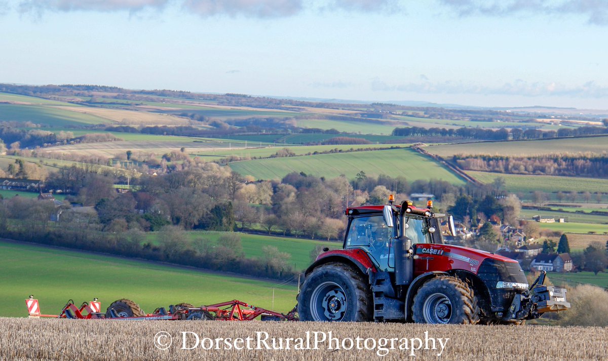 DorsetRuralPhto's tweet photo. Look at this @CaseIH_UK_IRE Magnum 380 CVX and @HORSCHUK Teranno 5FM from @velcourt Fonthill Contracting cracking on with some spring cultivations in near perfect conditions near Bowerchalke. #casemagnum #dorset #wiltshire #380horses #bowerchalke https://t.co/yblwlBUTOo