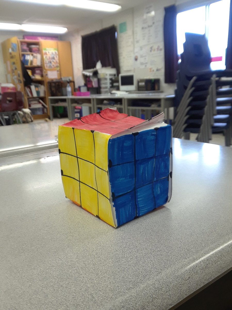 mmeperrin2018's tweet photo. Making 3D shapes part 2! For art, the students used 3D shapes to show real life objects. https://t.co/jR6EiQW7Jl