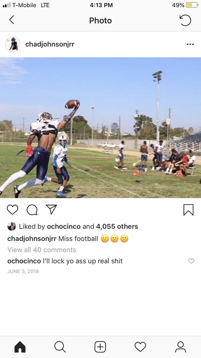 MartyVMcfly's tweet photo. Another reason why @ochocinco the 🐐  😂😂😂 https://t.co/tSR30QpcIe