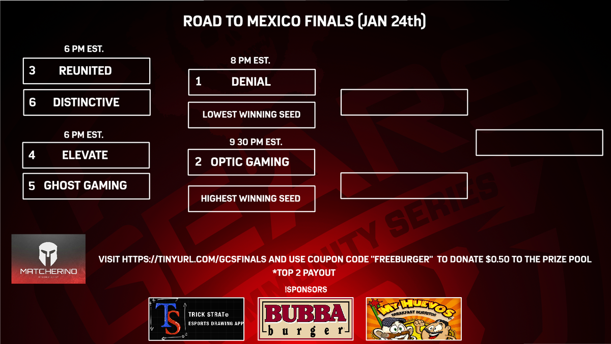 NaturalLawGG's tweet photo. This Thursday join @DeluxeHaas @Jacob_MvPR @ColinCrowClarke &amp; @ImmortalSpawn as we present the Finals of the Road to Mexico! Official show starts at 8 Est. Follow this link and use coupon code "FREEBURGER" to donate $0.50 FREE! https://t.co/ZyeFx63Fuu https://t.co/I5khh0TDeo