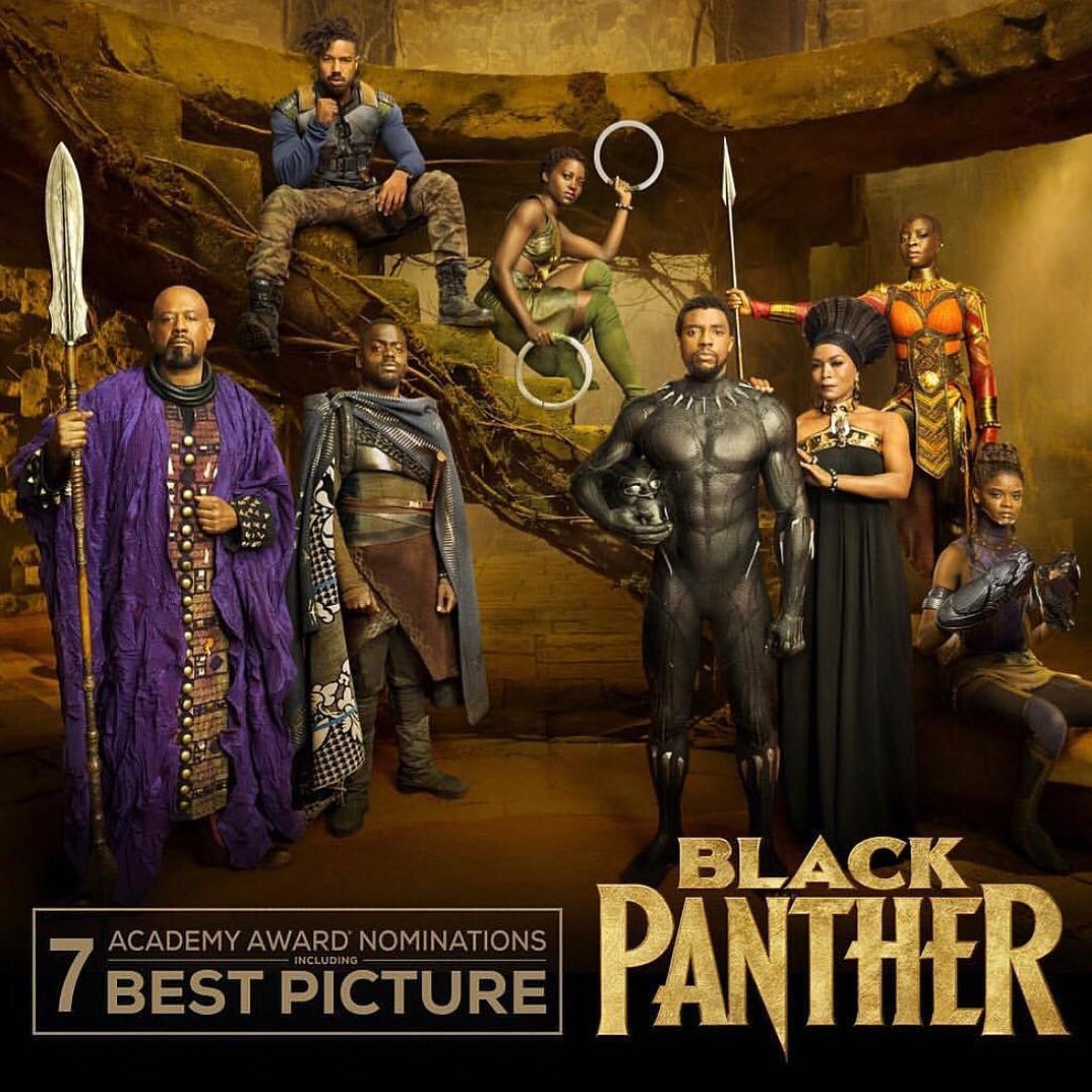 PharaohsU's tweet photo. Congratulations to all the #OscarNoms We are once again excited about a more diverse range of quality films that are worthy of their nomination #blackpanther #Blackkkklansman #SpiderManIntoTheSpiderVerse &amp; #mahershalaali for the controversial film #GreenBook https://t.co/dVj6mVSc1G