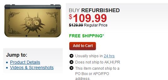 new 3ds xl refurbished gamestop