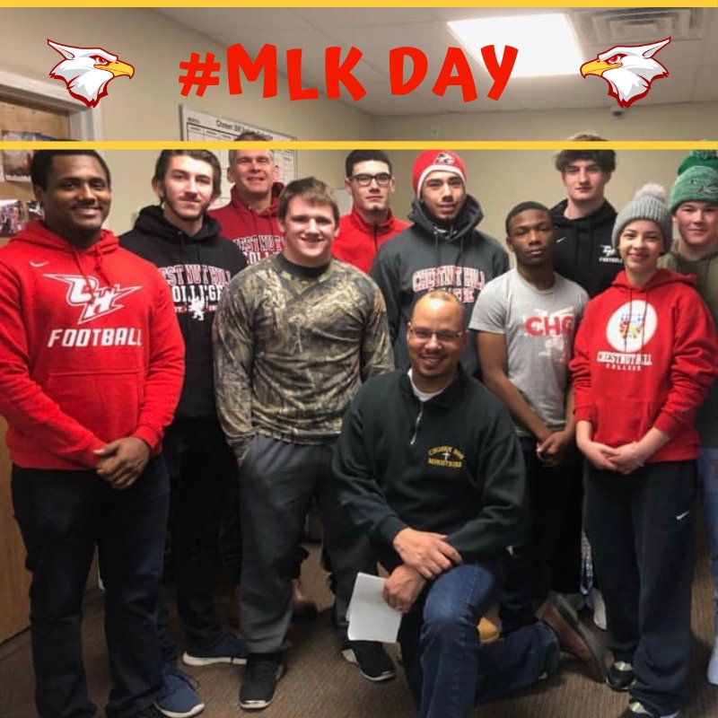 CHCAthletics's tweet photo. Despite the cold weather #Griffination carried out their day of service in celebration of the life and legacy of Dr. Martin Luther King Jr.!βΌοΈ(Swipe) #Griffinstrong #mlkday #ncaadii #dayofservice @CHC_WBB @GoGriffsLax https://t.co/R3Cro5Ykud