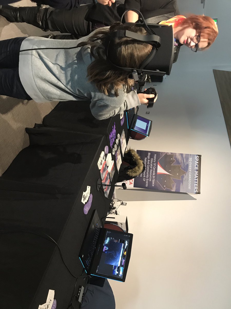 westernuSpace's tweet image. Students are checking out the activities in the event hall after the #ExploringEarth downlink with @Astro_Jenni, @RobertaBondar and @Astro_DavidS.