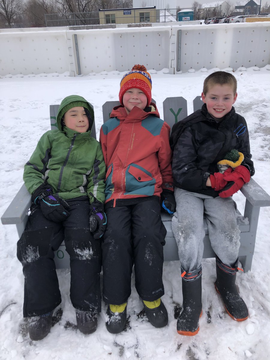 A fresh coat of snow sure makes recess fun!!