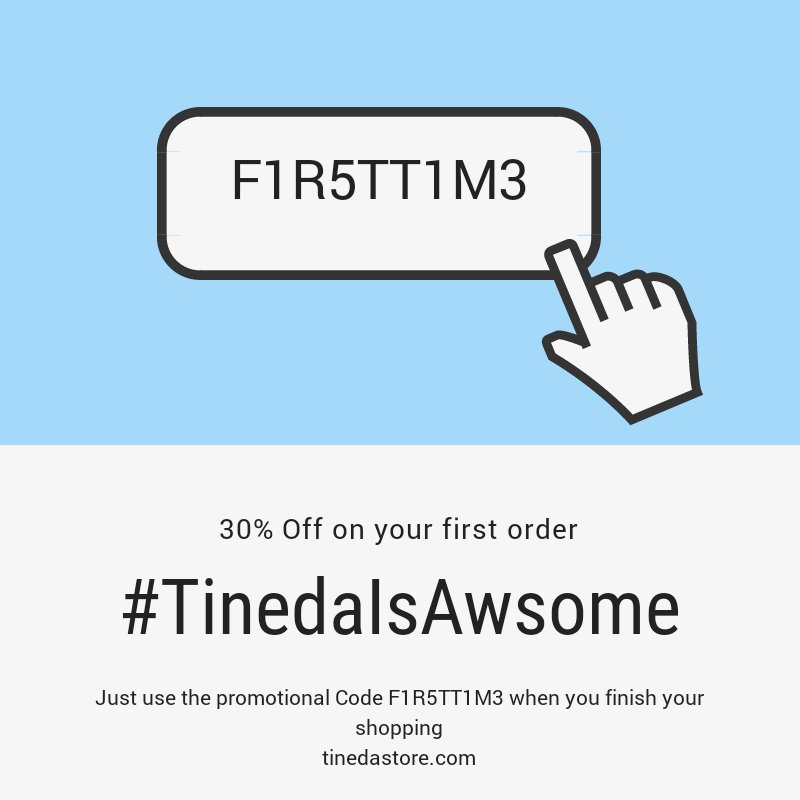 TinedaStore's tweet photo. Get 30% Off on your first Order #TinedaIsAwsome #teambuilding #follobackinstantly #follo4follo https://t.co/VGkcry7pXR
