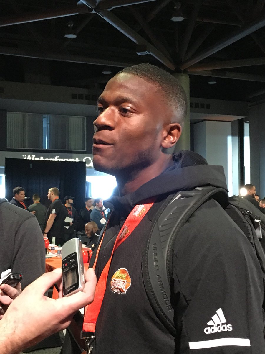 NFLDraft's tweet image. .@Temple_FB’s Rock Ya-Sin says he’s here at the @seniorbowl to prove he belongs with the best of the best. 

@MoveTheSticks thinks he belongs — Ya-Sin’s the No. 2 CB in his top-50 rankings: nfl.com/news/story/0ap…