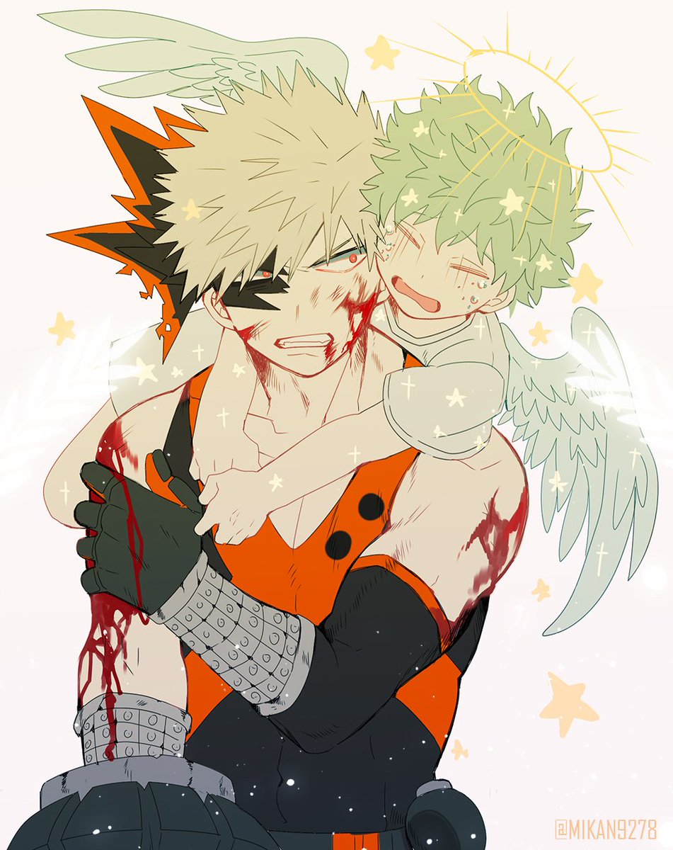 爆豪勝己 ,緑谷出久 「?️?️ 」|⇔柑⇔のイラスト