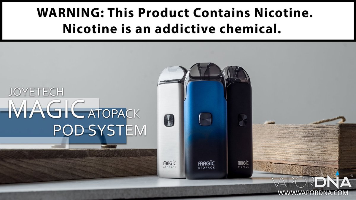 vapordna's tweet photo. Magic In Your Hands!

Joyetech presents the ATOPACK Magic Pod System, the newest entry in the ATOPACK Device Family. This new device features a unique coil-less NCFilm heating element. 

Shop Now : https://t.co/flJkivbl5q

#VaporDNA #Joyetech #Magic #Atopack #VapePorn #SocalVape https://t.co/EYN6fee3Iq