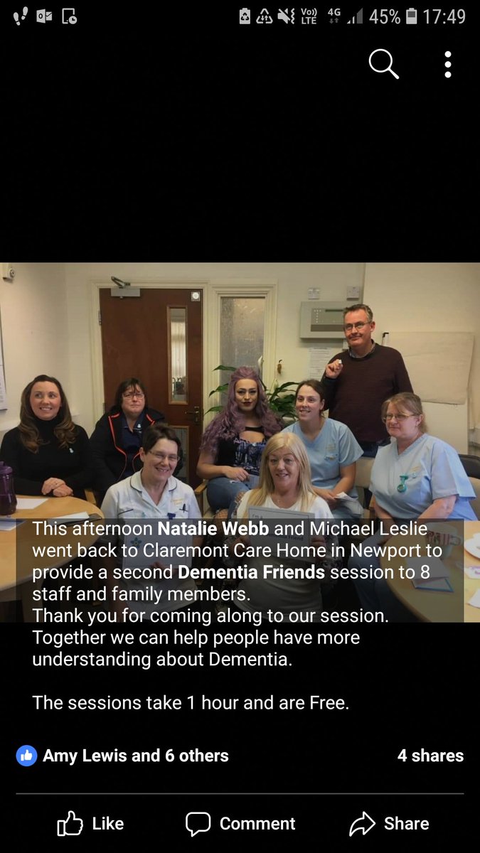 Louise59806667's tweet photo. #dementiafriends 2nd session here @Claremont today thank you to @mmowat1 for giving us the opportunity to progress #alwayslearning #Alzheimers #dementia #personcentredcare https://t.co/vUFdwb7wju