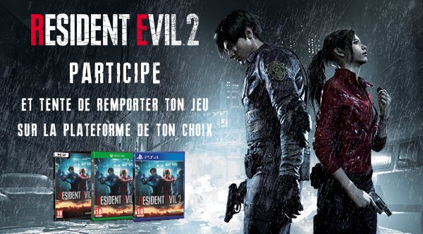 Leclerc_JV's tweet image. Vendredi, c'est la sortie de #ResidentEvil2Remake ! Vous aussi, vous avez hâte de jouer au jeu le plus effrayant de l'année ? Alors RT + follow pour remporter votre exemplaire 👏

Le jeu, à commander ici ▶️ bit.ly/2FIeFxk
Règlement ▶️ bit.ly/2FKrHKy