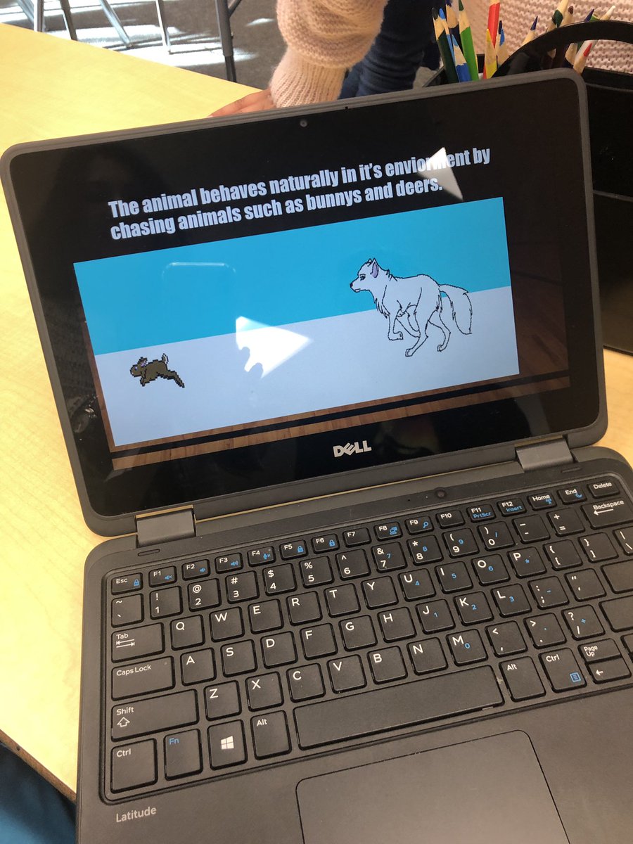 FUSD_Supt's tweet image. Students share their research about animals hunting their prey.  Their robot mimics this behavior! #ComputerScienceInAction