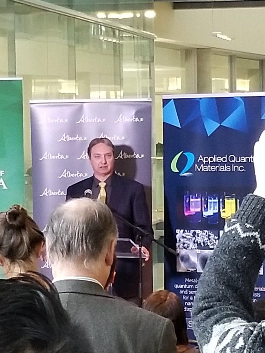YegLoo's tweet photo. Proud to see @MitacsCanada partnered company Applied Quantum Materials highlighted as 1 of many who have received #CCITF funding this year to support green technology development funded by @ABInnovates and @ERAlberta_ @UofAResearch

Congrats to the winners (many Mitacs supported) https://t.co/F5egrSBnjC