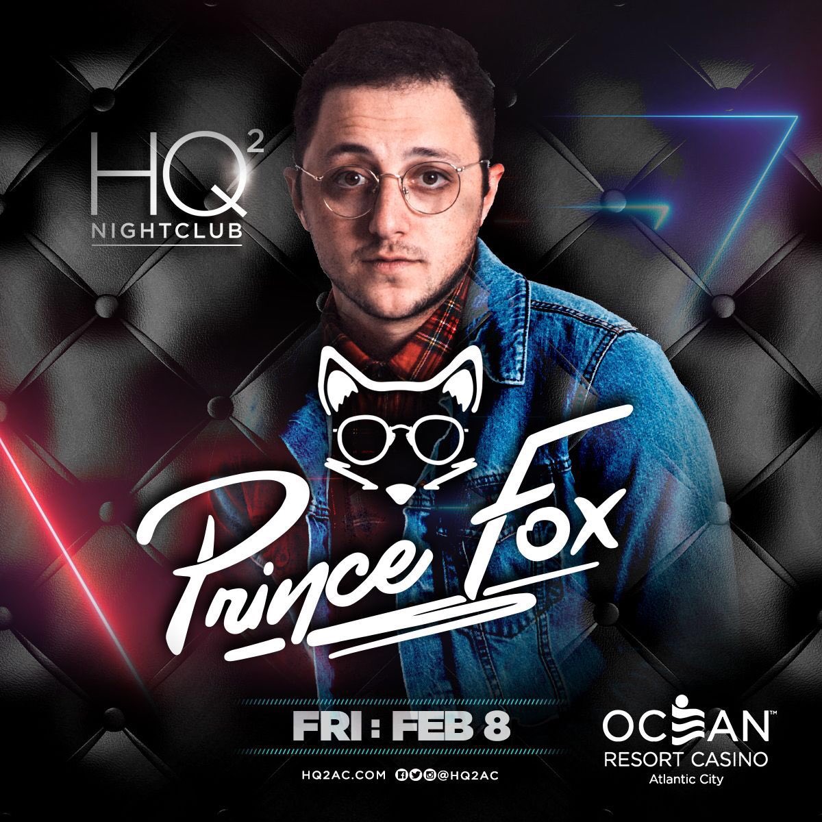 HQ2AC's tweet photo. ✨THIS JUST IN✨ Join us Fri. Feb. 8th as we welcome back @princefox to #HQ2Nightclub! #BeTheNight with tickets or VIP bottle service🥂 Just head to https://t.co/AqTVV9KXPQ for information. ⠀
⠀
#hq2ac #doac #atlanticcity #acnightlife #princefox #theoceanac https://t.co/HYlYVwNS1T