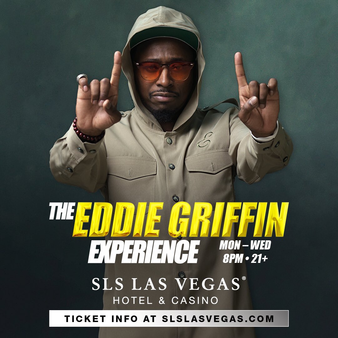 EddieGriffinCom's tweet photo. Las Vegas!!! See you tomorrow night!! Wednesday January 23rd at 8pm sharp!! At the Beautiful @slslasvegas inside The Sexy #SayersClub @sayersclubatsls #TheEddieGriffinExperience #LaughsOnTap π€£ #LaughYoAssOff #VivaLaughVegas only for #TheGrownAndSexy π #WhatHappensInVegas π https://t.co/TdsUy3aJtt