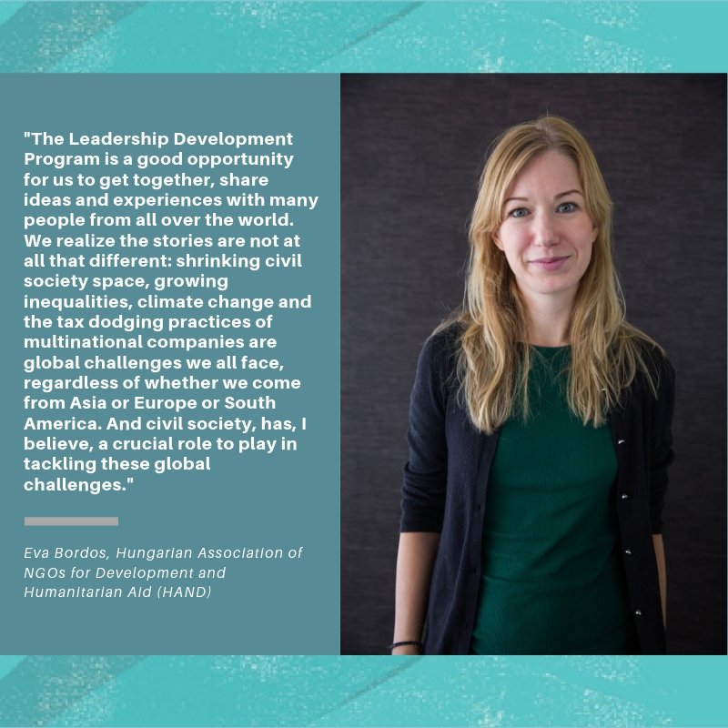 Social change is about challenging social and economic power disbalance. Aiming for effective change, Forus’ Leadership Development Program stimulates peer exchange on leadership, social change and the roles of national NGO platforms. Check out what Eva from <a href="/hand/">Sir Hand</a> said about it.