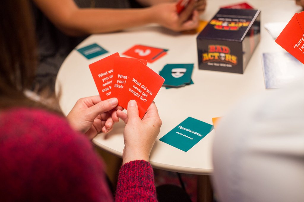 Colorful cards invite colorful language. If your hobby is coming up with cuss clouds of emotion and throwing shade, we have the game for you!