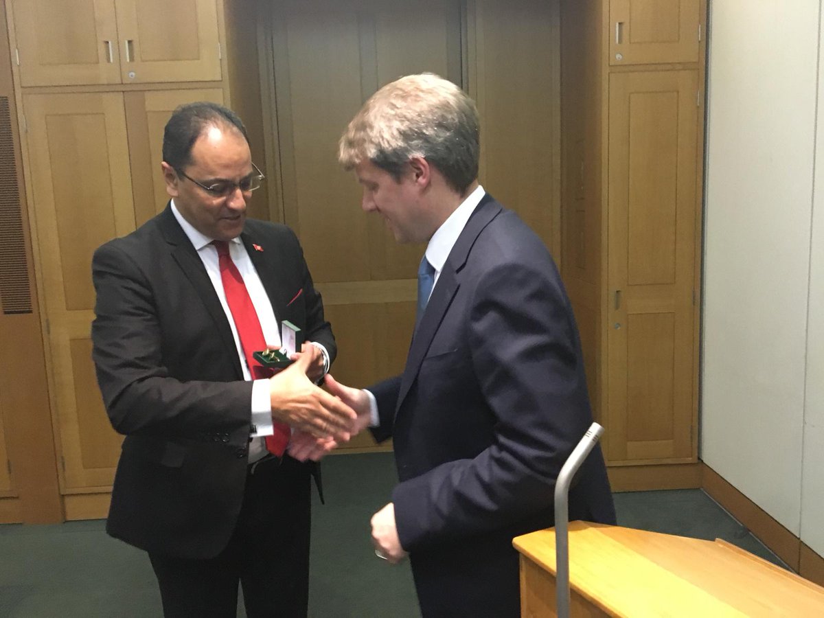 Met with Tunisian Minister for Higher Education and Scientific Research Professor Slim Khalbous today for a bilateral meeting during Education World Forum #EWF2019 to discuss our shared goal of strengthening our international Higher Education and research participation