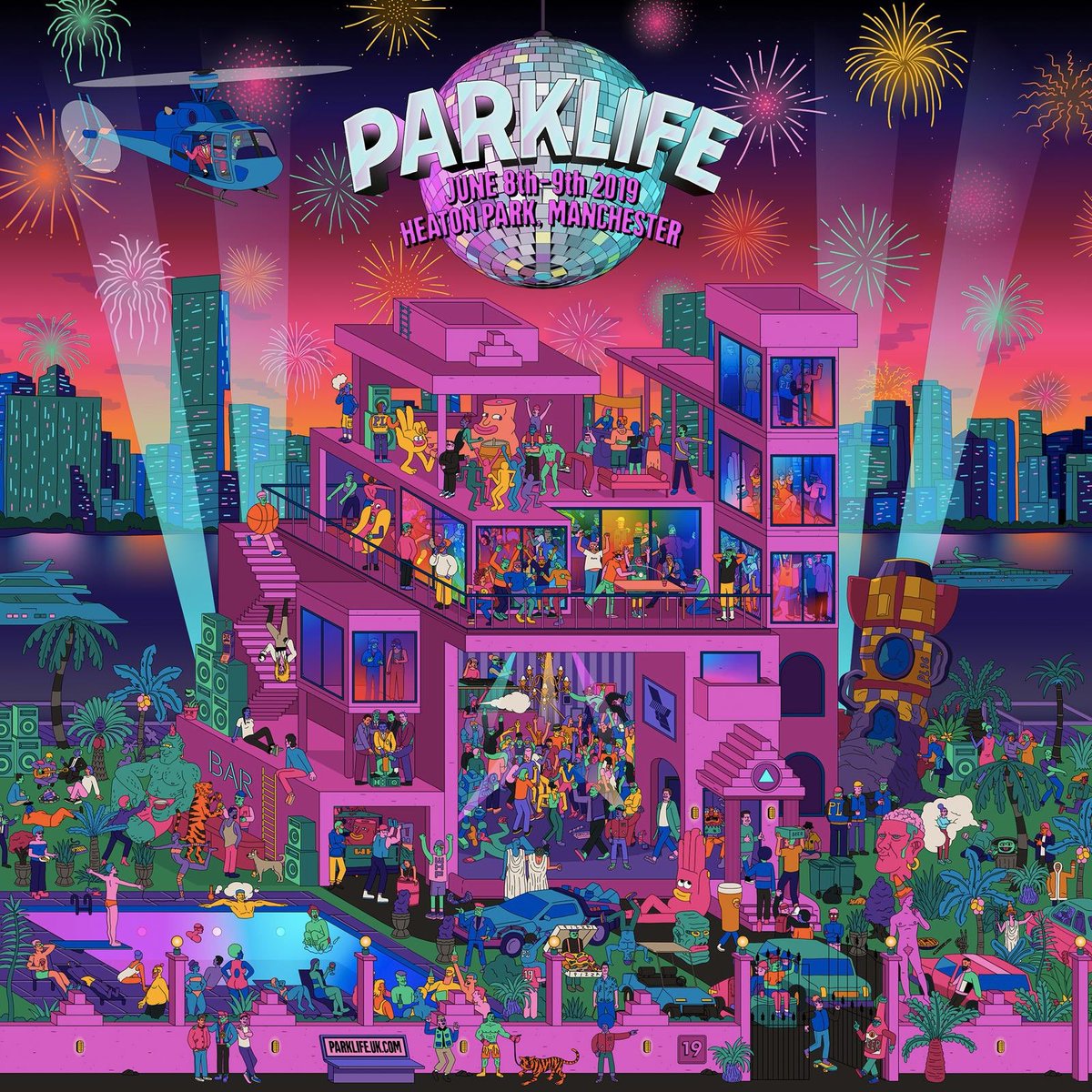 Sacha_Lord's tweet photo. Att: Friends, friends of friends who I haven’t seen in years, long lost relatives...get your reasons to get back in contact again next week... its coming #Parklife19 https://t.co/t4TEOltJB3