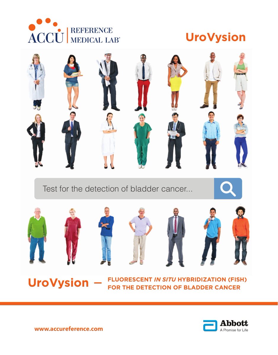 Accu_Reference's tweet image. UroVysion FISH testing of chromosomes 3, 7, 17, &amp;amp; loss of 9p21 locus is offered by Accu Reference Medical Lab can help diagnose bladder cancer. bit.ly/2Hoaus1

#UroVysion #FISHtesting #bladdercancer #cancer #lab #toplab
