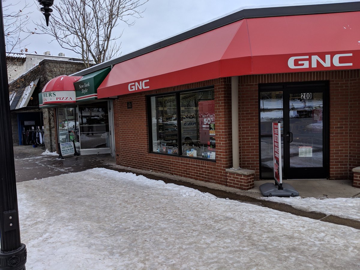srs232's tweet photo. @GNCLiveWell Could you please shovel your sidewalk in State College? It is icy and dangerous.  The little strip that is done isn't that helpful. https://t.co/atDkbG8Sim