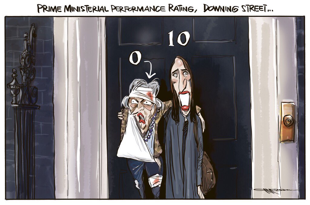 Prime Ministerial Performance Rating - Downing St... cartoon in today’s @nzherald #Brexit #nzpol