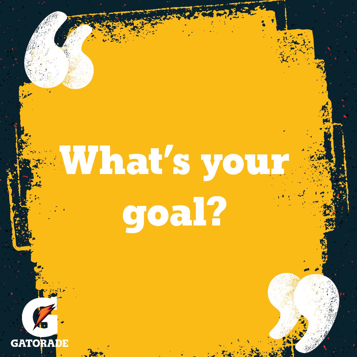 GatoradeTT's tweet photo. Setting goals can motivate you towards achieving them!!

Tell us, what's your goal for this Carnival season?

#GatoradeTT #WinFromWithin #FuelledByGatorade https://t.co/D5YiQSdQsP