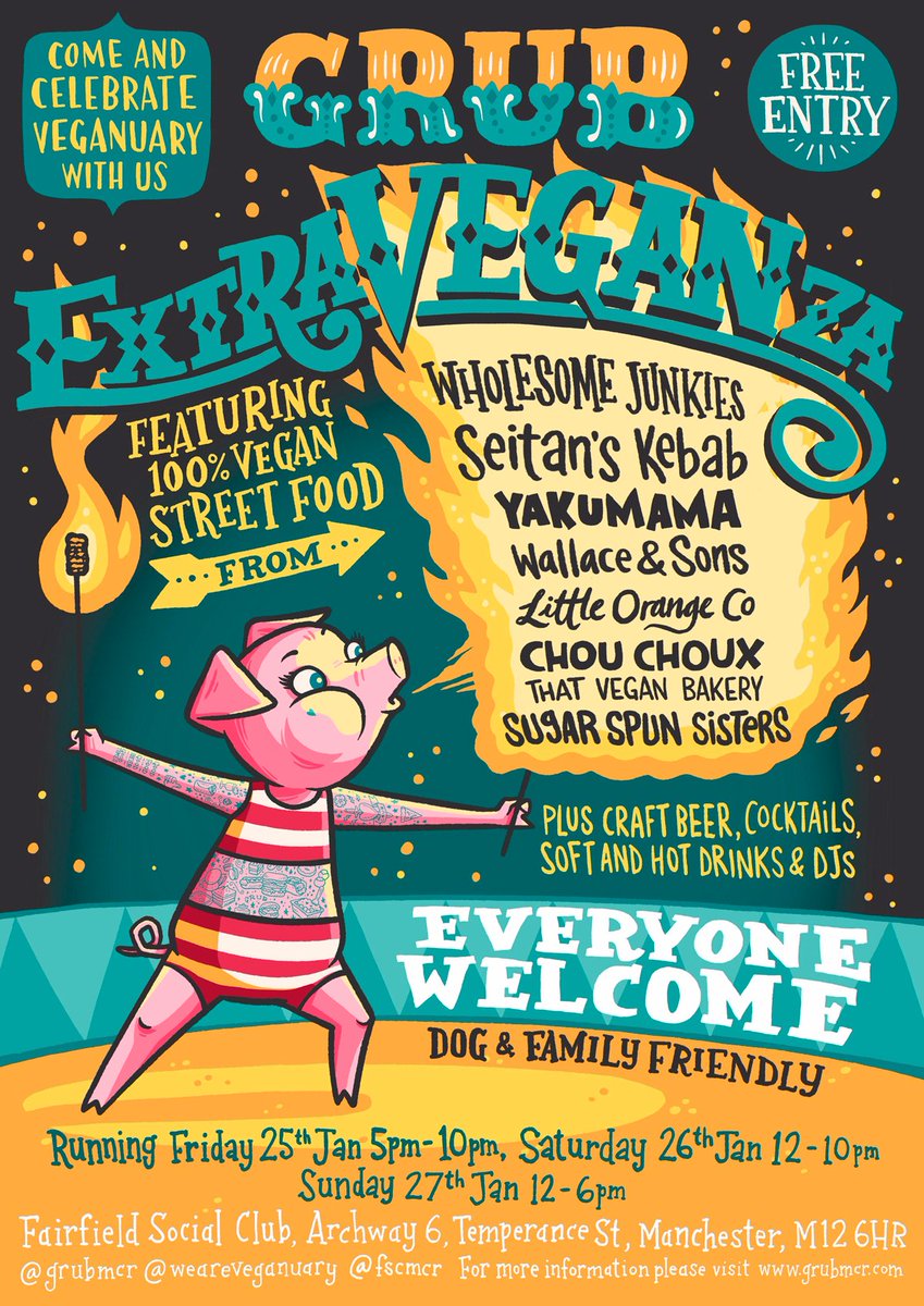 GRUBMCR's tweet image. COMP!

RT &amp;amp; FOLLOW TO WIN
1 x GRUB FROM EACH TRADER
5 x VEGAN BOOZE

GRUB #ExtraVEGANza /100% VEGAN STREET FOOD FEST / FT. @WholesomeJunkie @seitanskebab @yakumama00 @WallaceandSons @LittleOrangeCo @_chouchoux THAT VEGAN BAKERY &amp;amp; SUGAR SPUN SISTERS / CELEBRATE @WeAreVeganuary /