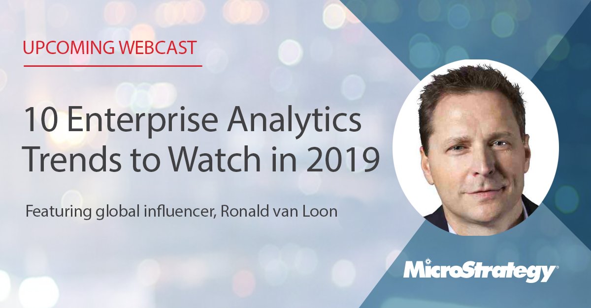 Ronald_vanLoon's tweet image. Join this webinar about the 10 #Enterprise Analytics Trends to Watch in 2019 
by @Microstrategy | 

Register here: bit.ly/2FjglwQ  

#MicrostrategyPartner #Enterprise #Analytics #BigData #DataAnalytics #Data #Technology #DataScience #IoT #RT

Cc: @VijayAnand180