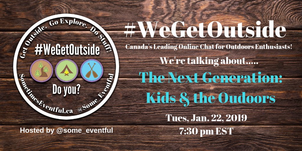 Welcome to #WeGetOutside chat! Tonight, we're talking about a very important resource for the outdoors...... Our kids! We all know that kids are our future advocates for our wild spaces and the activities we love, so let's chat about it. Who's around the campfire so far?