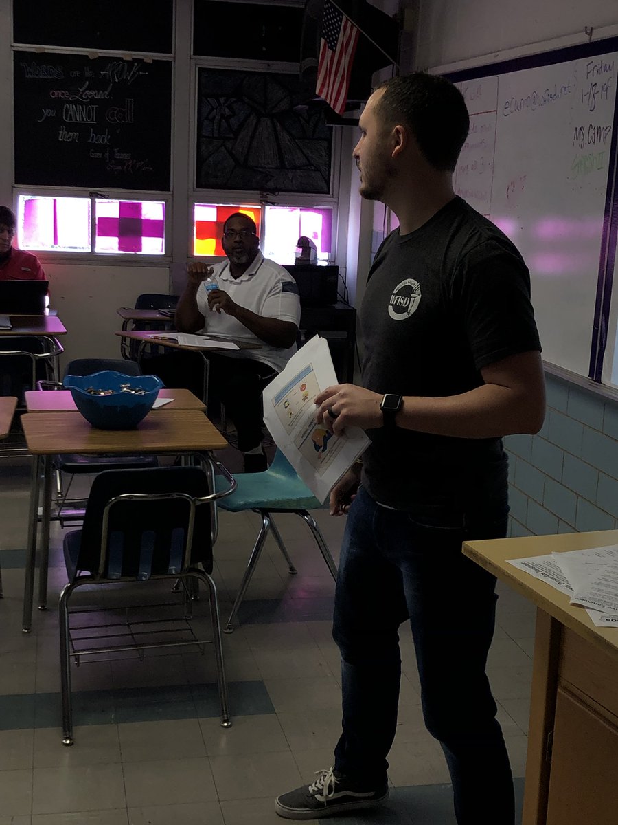 Secondary Special Education teachers learning and collaborating at #WFISDdsd19 #IamWFISD