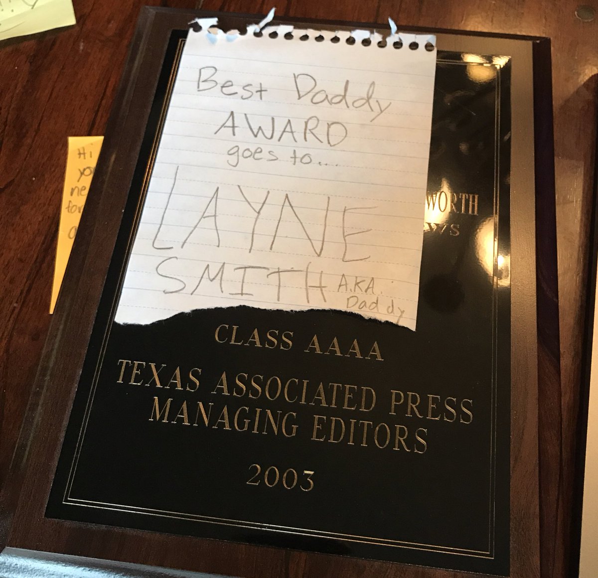 The only award that matters.