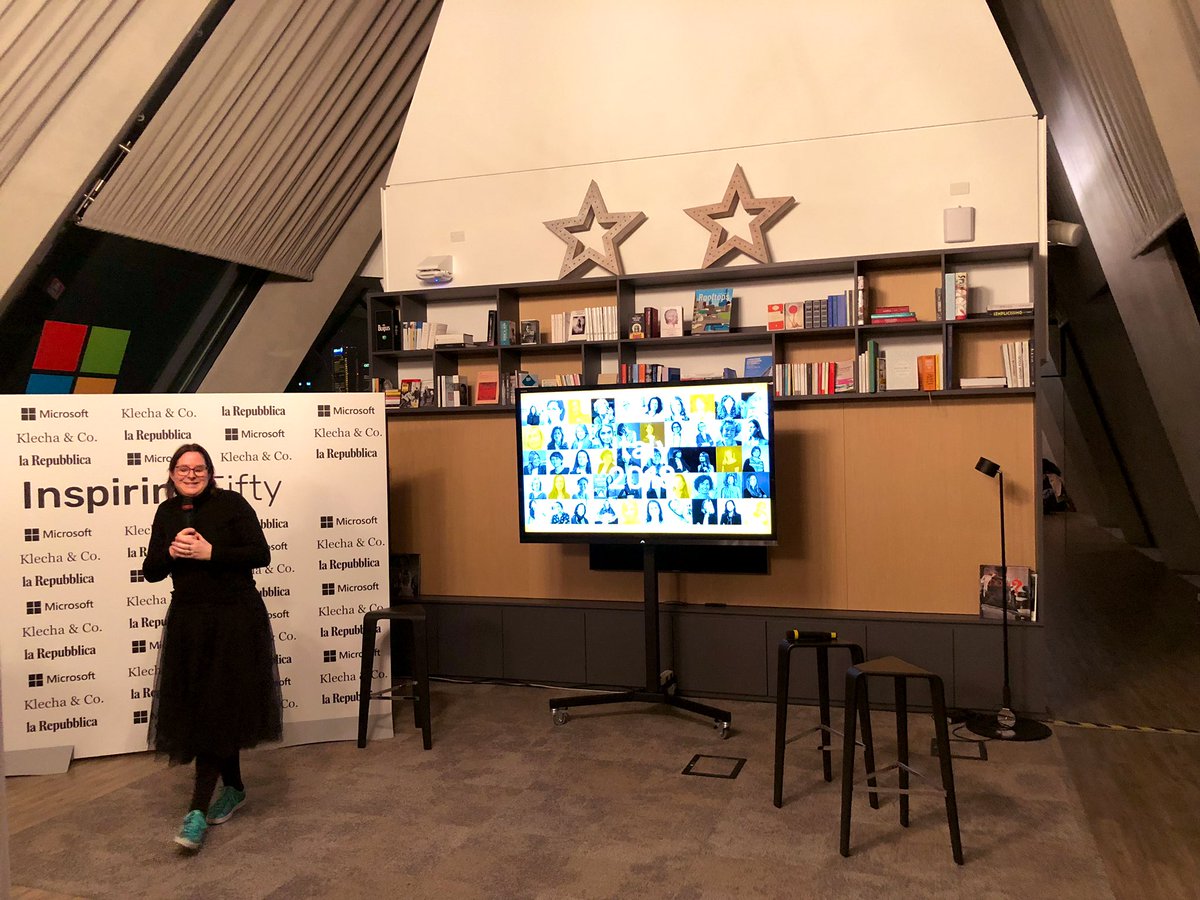 SheTechItaly's tweet image. “Make yourself heard, you have an impact on other people’s lives” #InspiringFifty #InspiringFifty2018Italy