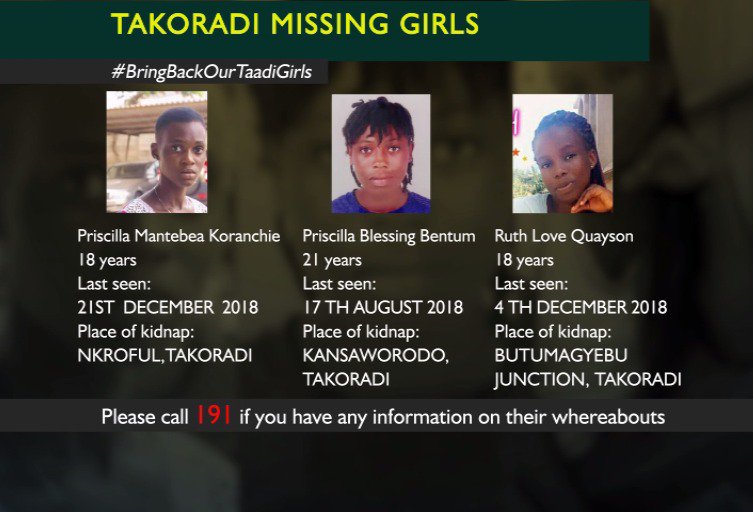 We at JoyNews are appealing to you, on behalf of the families of the girls kidnapped in Takoradi to keep retweeting these images until the girls are found.
Please call the Police Emergency Number 191 if you have any information on their whereabouts.
#BringBackOurTaadiGirls