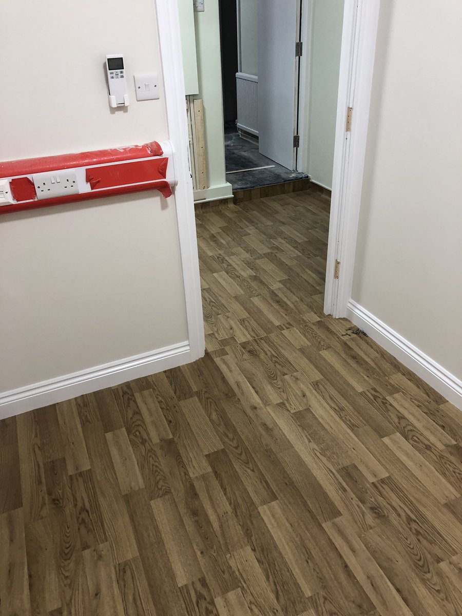 M2Flooring's tweet image. Polyflor Rustic oak laid to house with coved skirtings