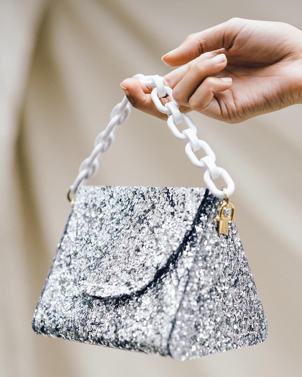 Triangle Bag in Silver Confetti via #PilotandPowell ✨