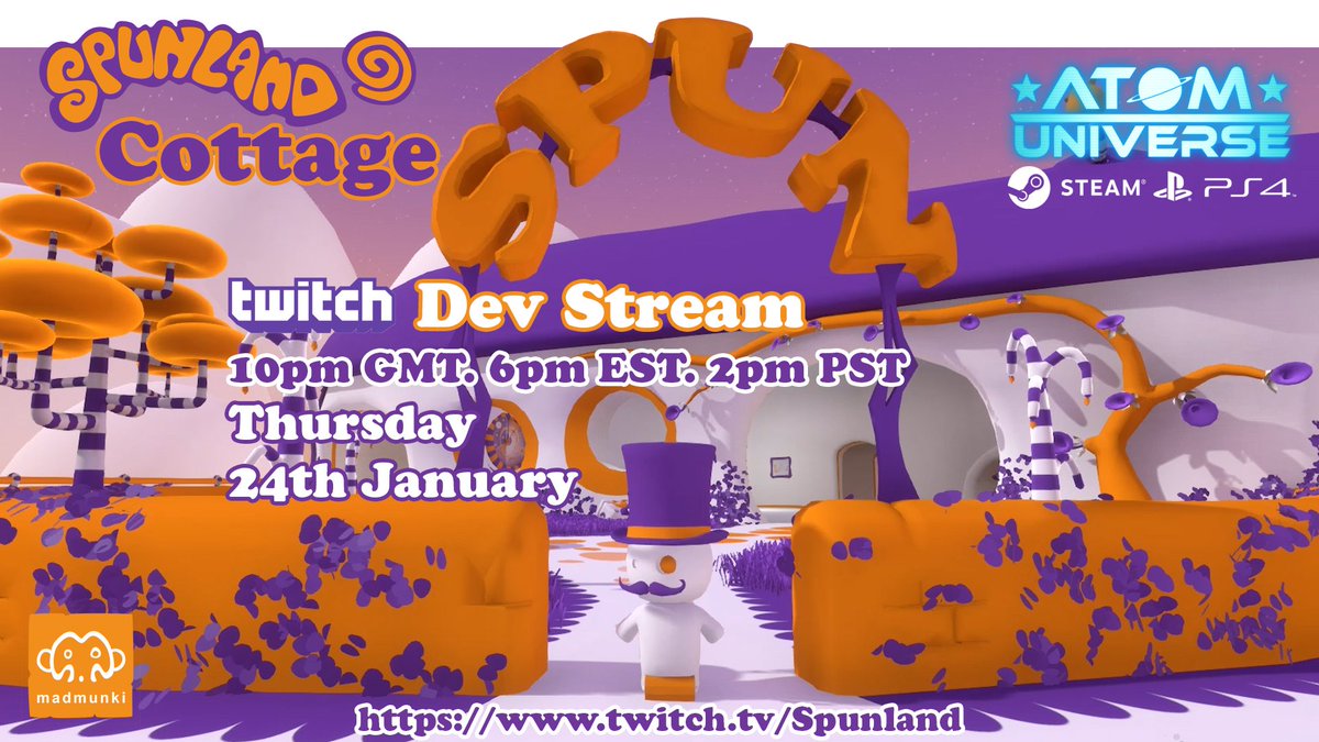 Spunland's tweet image. Spunland Cottage Dev-stream on Twitch this thursday - 10pm GMT - will be showing work-in-progress of the next cottage update for @AtomRepublic - hope to see you there. RT's appreciated! #indiedev #SpunForever #UE4
Twitch Stream: twitch.tv/events/suPV0Hg…
