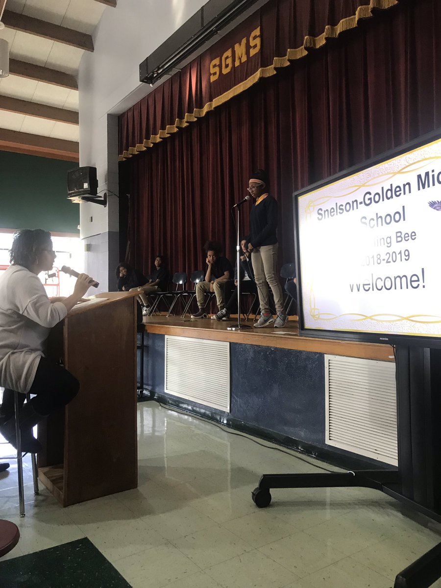 MsSeeneyTweets's tweet photo. Congratulations Allison Ramirez-Diaz! We have a Snelson-Golden Middle School Spelling Bee champion! Very proud to be part of the nest! Thank you for everyone’s support for such a wonderful event! 😁🐝🏆#spellingbee #excellence @brooke_t_clay @dleve430 @tcantrell806 @aycook_sgms https://t.co/6PV75V18Xx