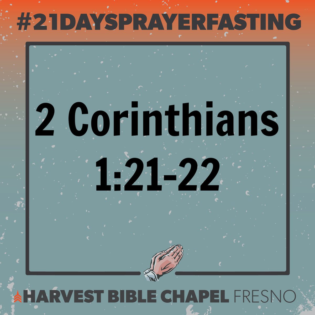 Let's offer prayers of gratitude. How amazing is it that He gave us His Spirit and that it is but deposit f what is to come? #21DaysPrayerFasting #Prayer #Fasting #Fresno