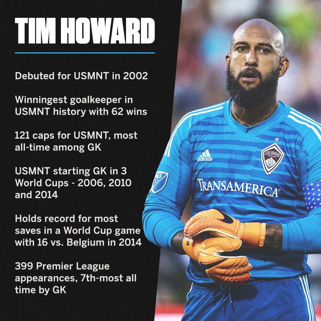 ESPN FC on Twitter: "Tim Howard will go down as one of the greats in U.S. Soccer https://t.co/6MAcaJtJiy" /