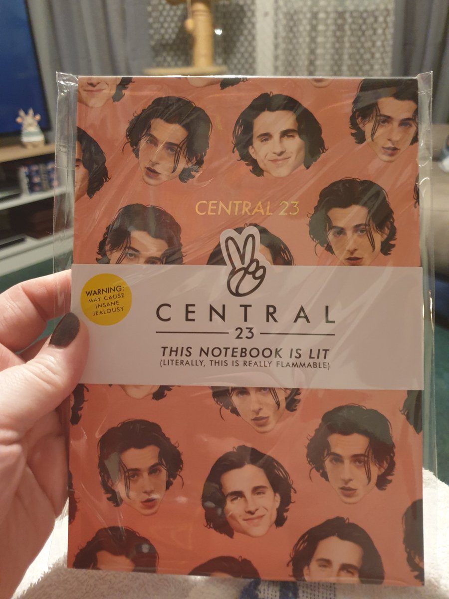 debscopp's tweet photo. Yas gimurl i got my @RealChalamet note book from #central23 plus free stickers. There is a #peach lol xxx https://t.co/4NAM24HiTW