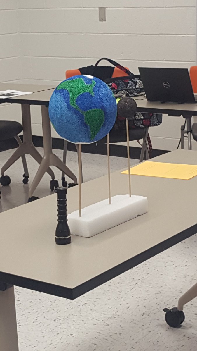 RCPSScience's tweet photo. Super blood wolf moon?? The 6th grade team at @ConyersMiddle investigates how the position of the sun, earth and moon causes the phases of the moon and lunar eclipses. We use #ScienceMysteries to prove #ScienceIsLIT @RockdaleSchools @RCPSCAO @OattsTerry #WorldClassCollaboration https://t.co/HgF3QYffLk