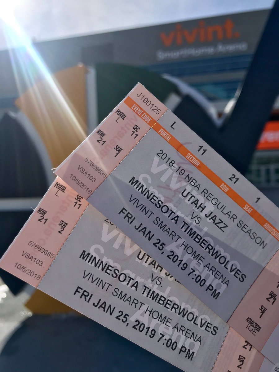 GIVEAWAY: Win 2 tickets to watch the <a href="/utahjazz/">Utah Jazz</a> play the <a href="/Timberwolves/">Minnesota Timberwolves</a> on Friday, January 25th and $40 for dinner at JDawgs in the arena.
To enter:
1⃣Follow @vivintarena 
2⃣RT
3⃣Tag a friend
*Winner will be dm'd on 1/24 at 2pm
