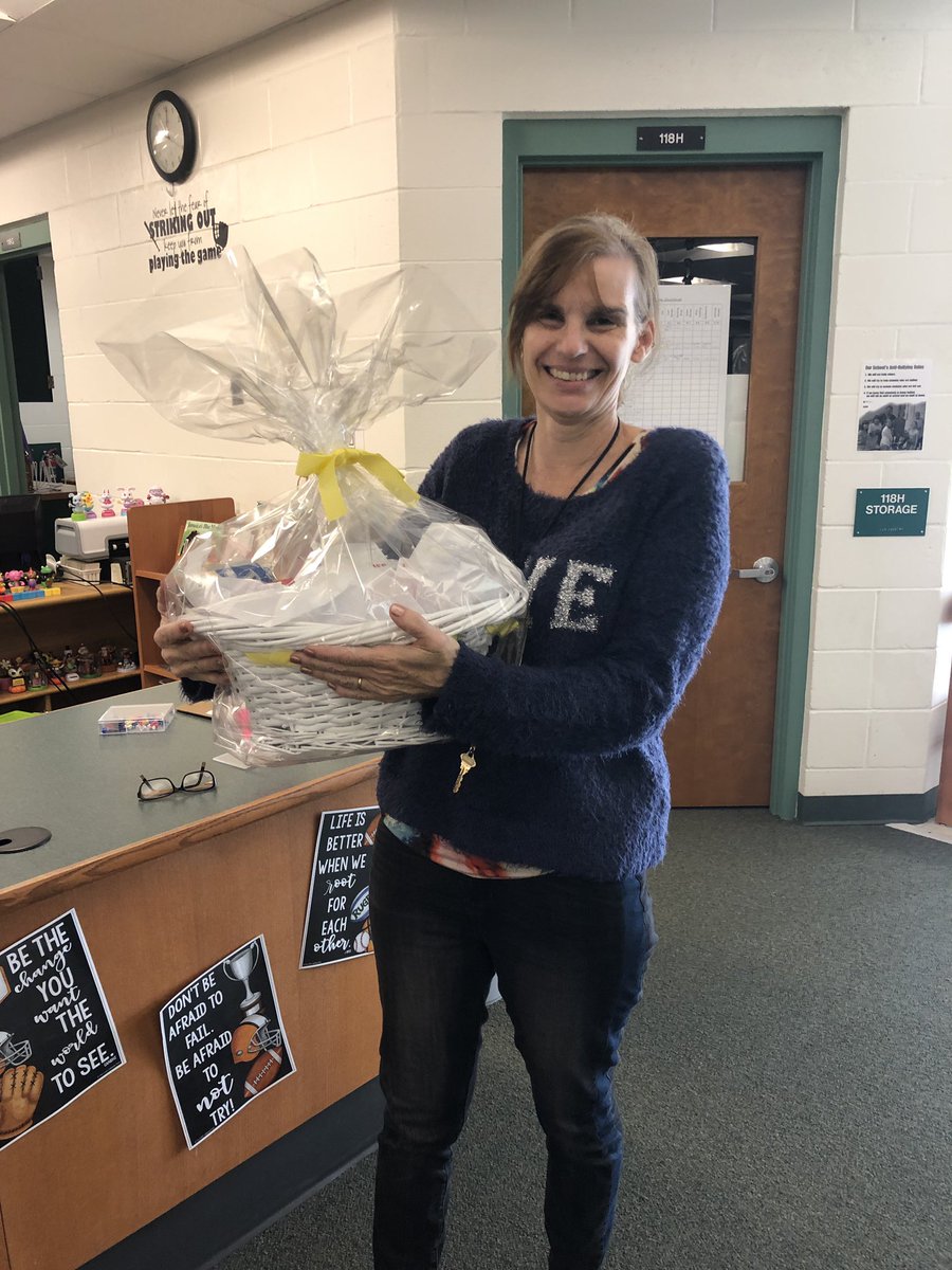 Special area, coaches, and intervention teachers 👨🏼🏫 celebrated our #TOTY today with a special “movie” themed basket! We are thankful for all that you do for our students! @spiritbelieves