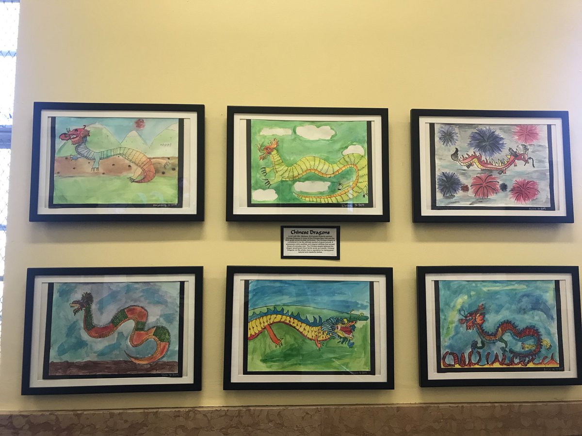 art159q's tweet photo. Check out the 3rd Grade Chinese Dragon 🐉 Paintings in honor of the Lunar New Year and Social Studies Curriculum!! @PS159_Q https://t.co/lxUYxTsc2c