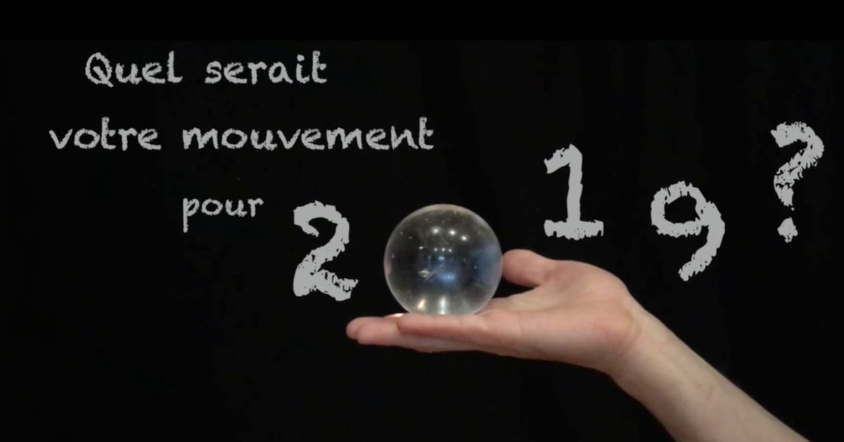 Quel #mouvement pour 2019 ? 1min de réflexion en vidéo ici :)  vimeo.com/312383116 #bonneannée